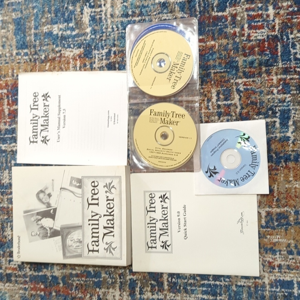 Family Tree Maker 7.0 for Windows Manual and Quick Start Guide w/ 11 CD's - Used